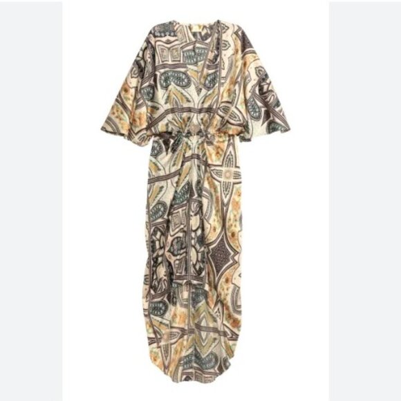 H&M - Butterfly Sleeve Caftan - Size 8 - Picture 2 of 13